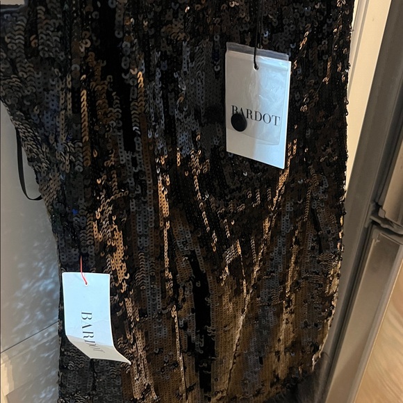 Bardot laurel faux fur trim sequin dress - new with tags - Picture 4 of 7